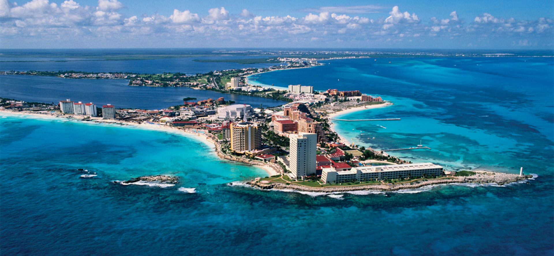 Cancun honeymoon resorts top view.