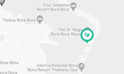 The St. Regis Bora Bora Resort on the map.