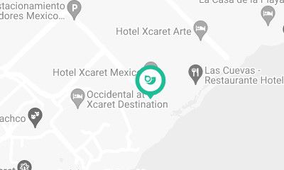 Hotel Xcaret Mexico - All Parks - All Fun Inclusive on the map.