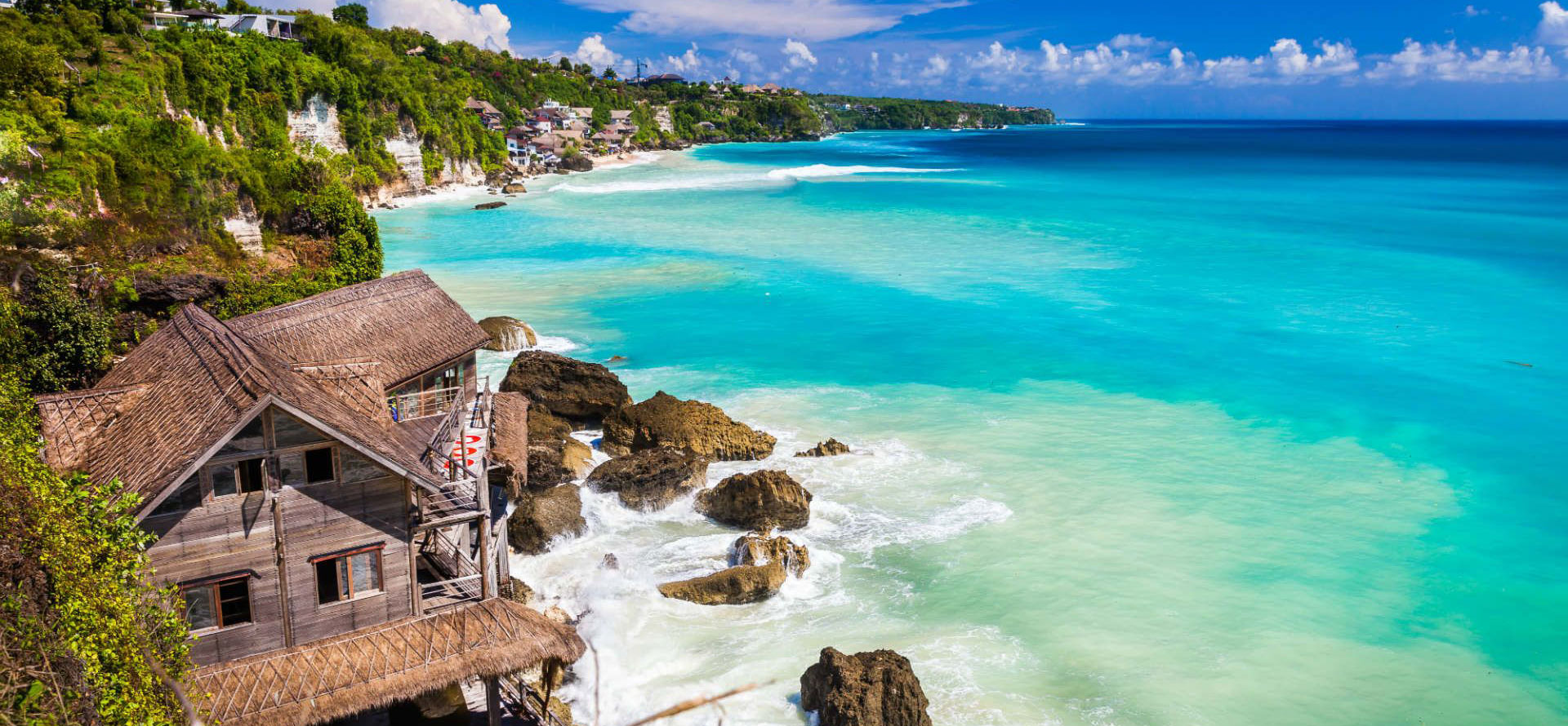 Bali honeymoon rocks and waves.