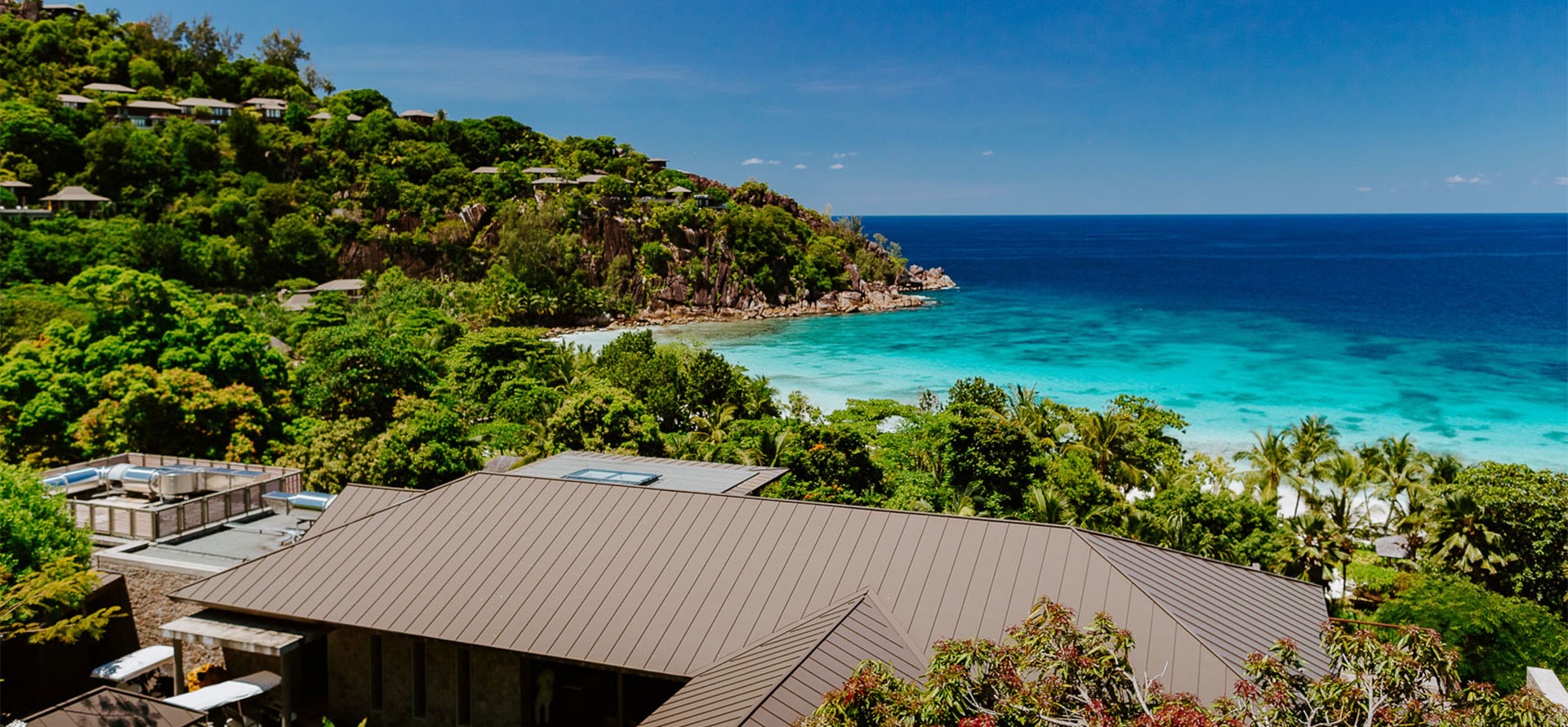 Seychelles honeymoon resorts landscape.