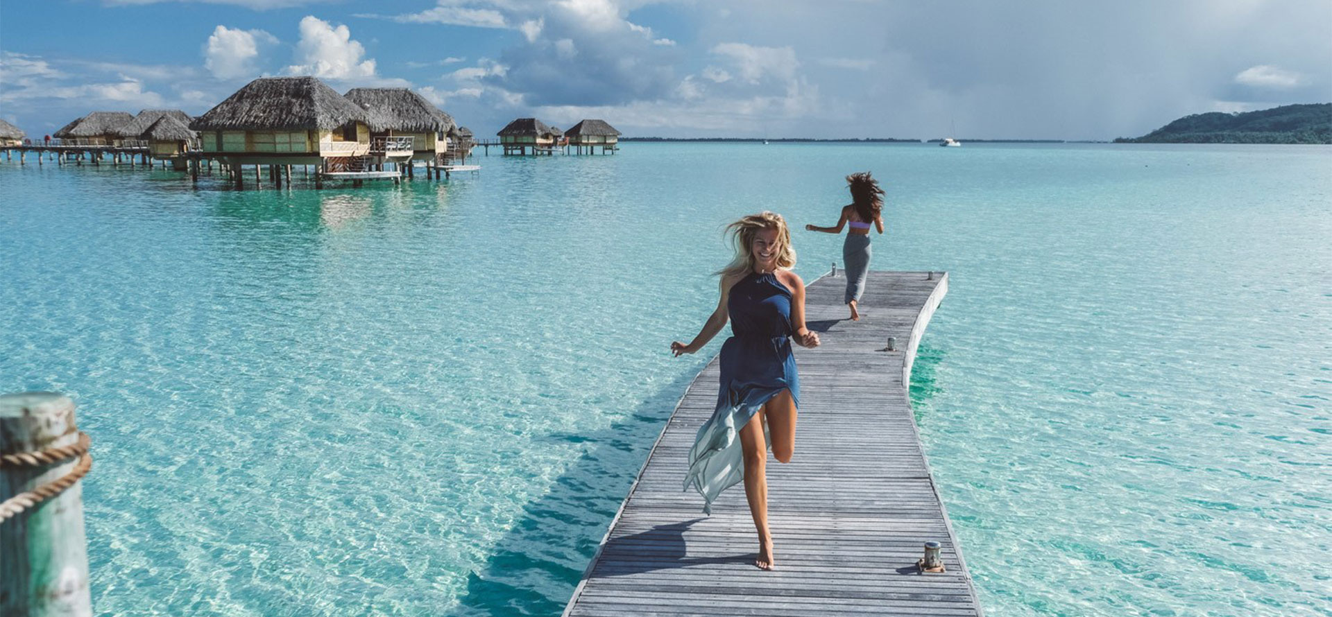 Tahiti honeymoon underwater bungalows.