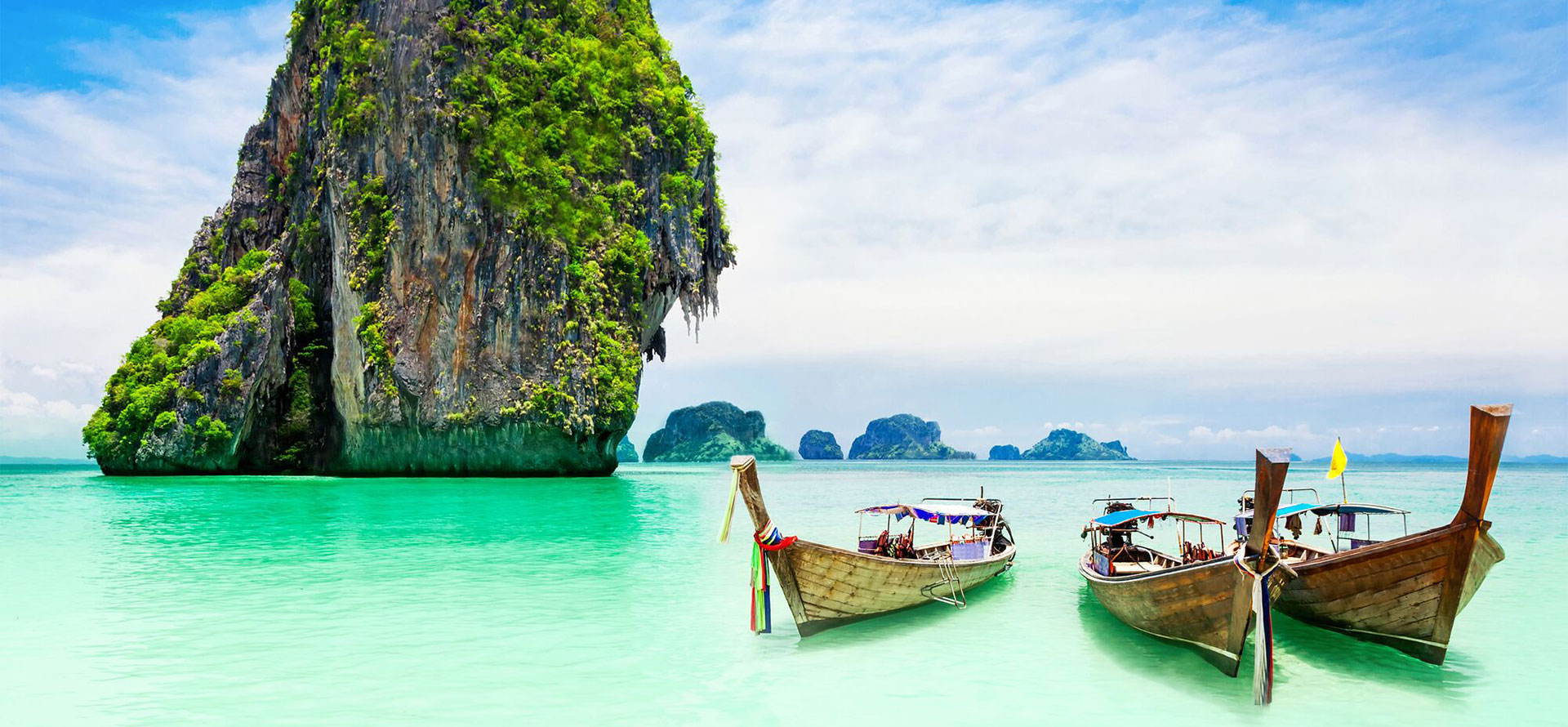 Rocks and beach in Thailand honeymoon resort.