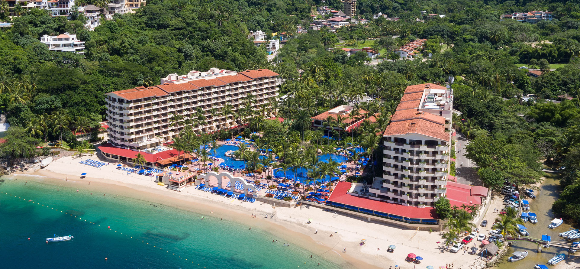 Puerto vallarta all inclusive family resorts top view.