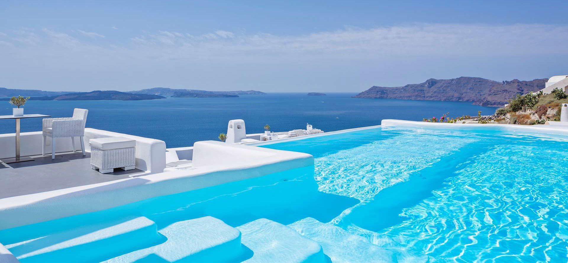 Santorini greece all inclusive resorts with swimming pool.