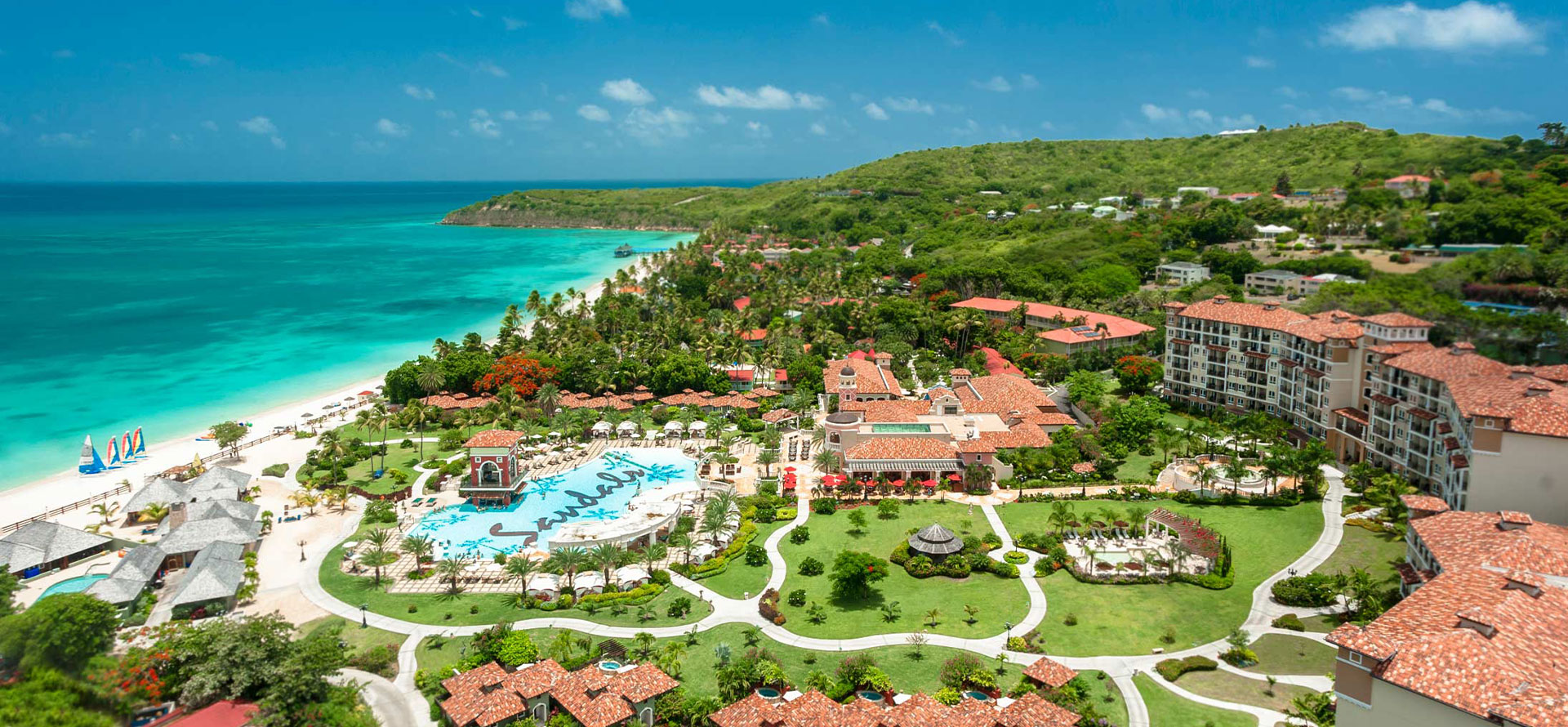 Antigua all inclusive resorts top view.