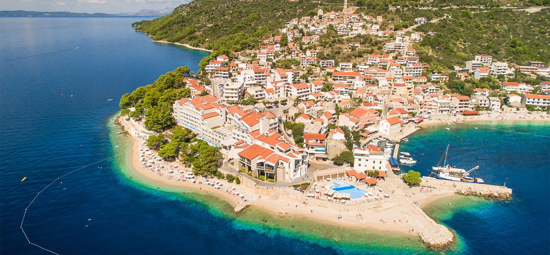Croatia all inclusive resorts top view.
