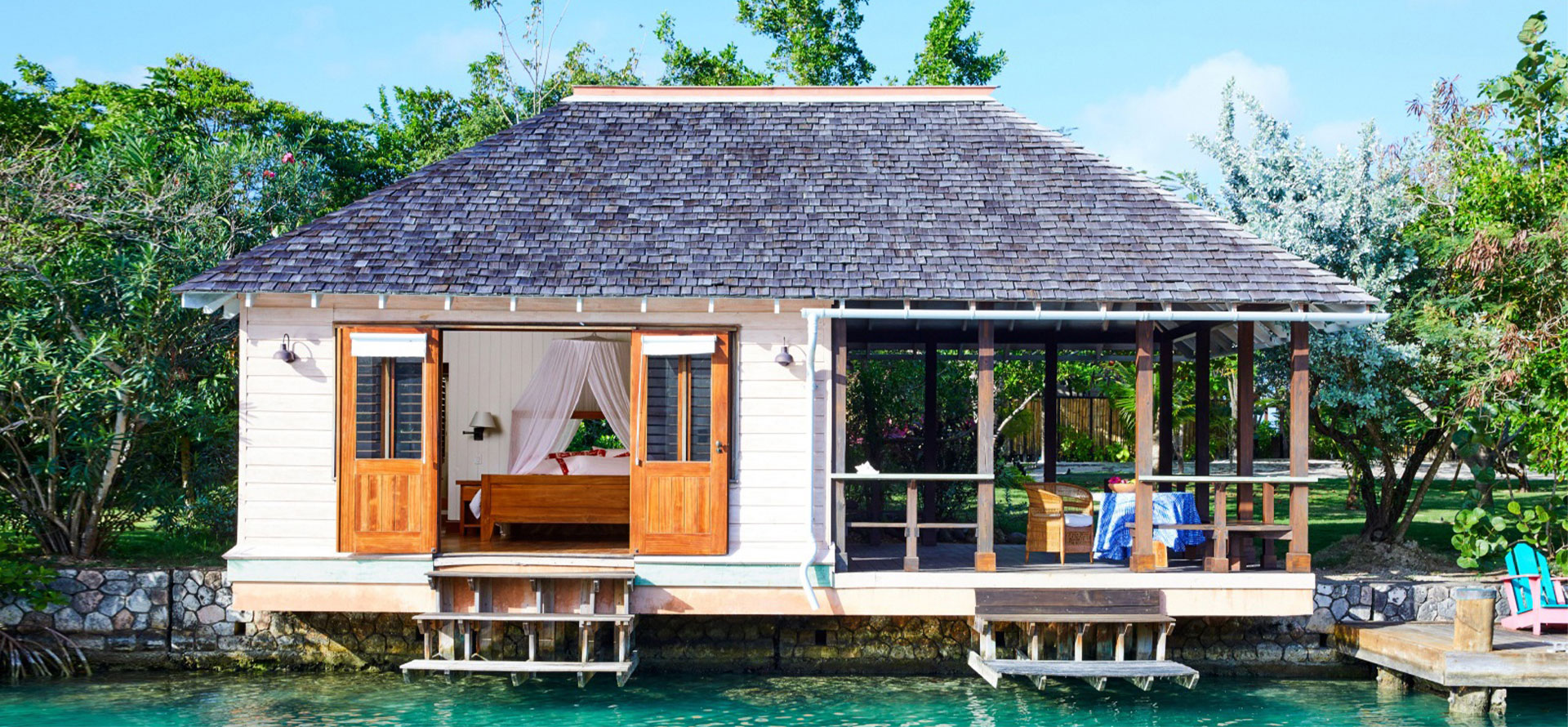 Jamaica luxury resort overwater.