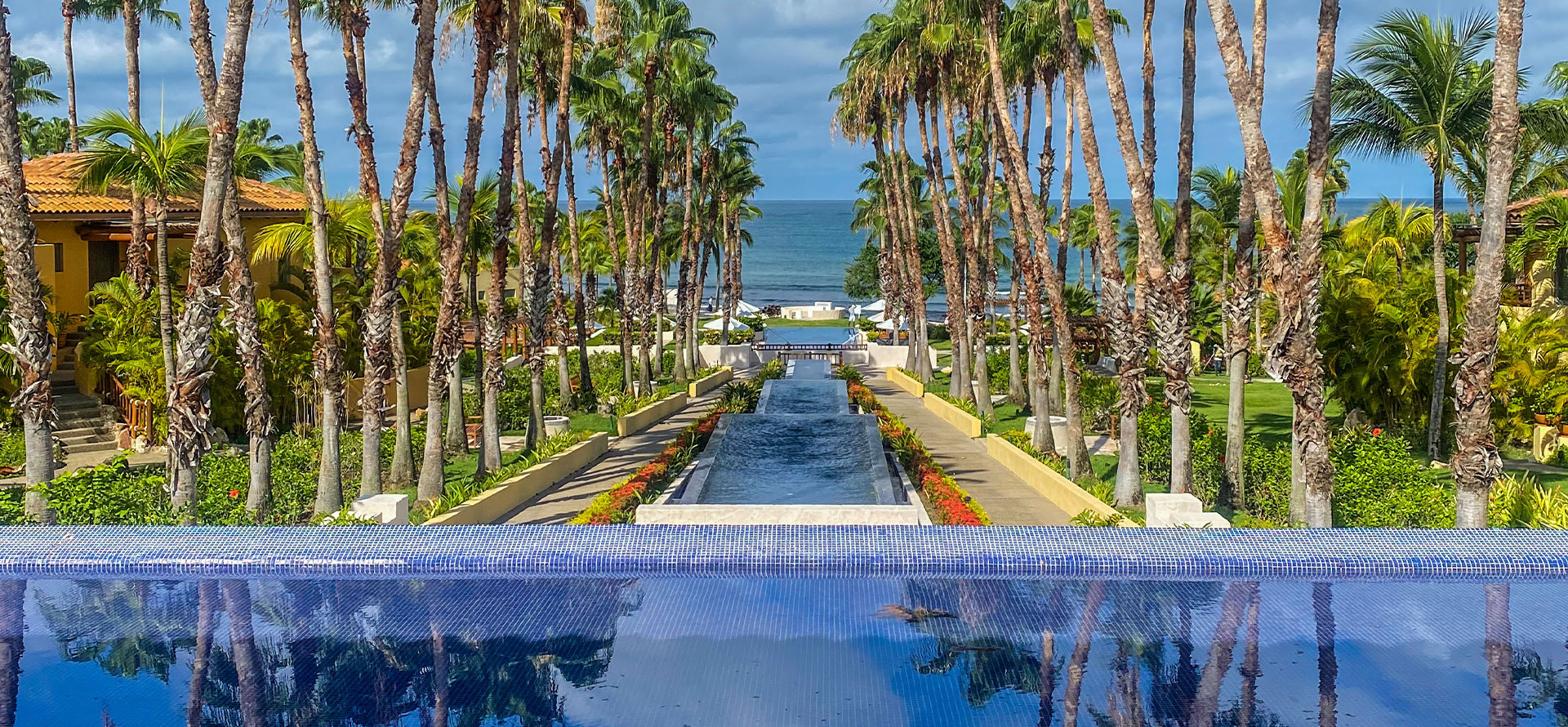 Palmtree and all inclusive resort in Punta Mita.