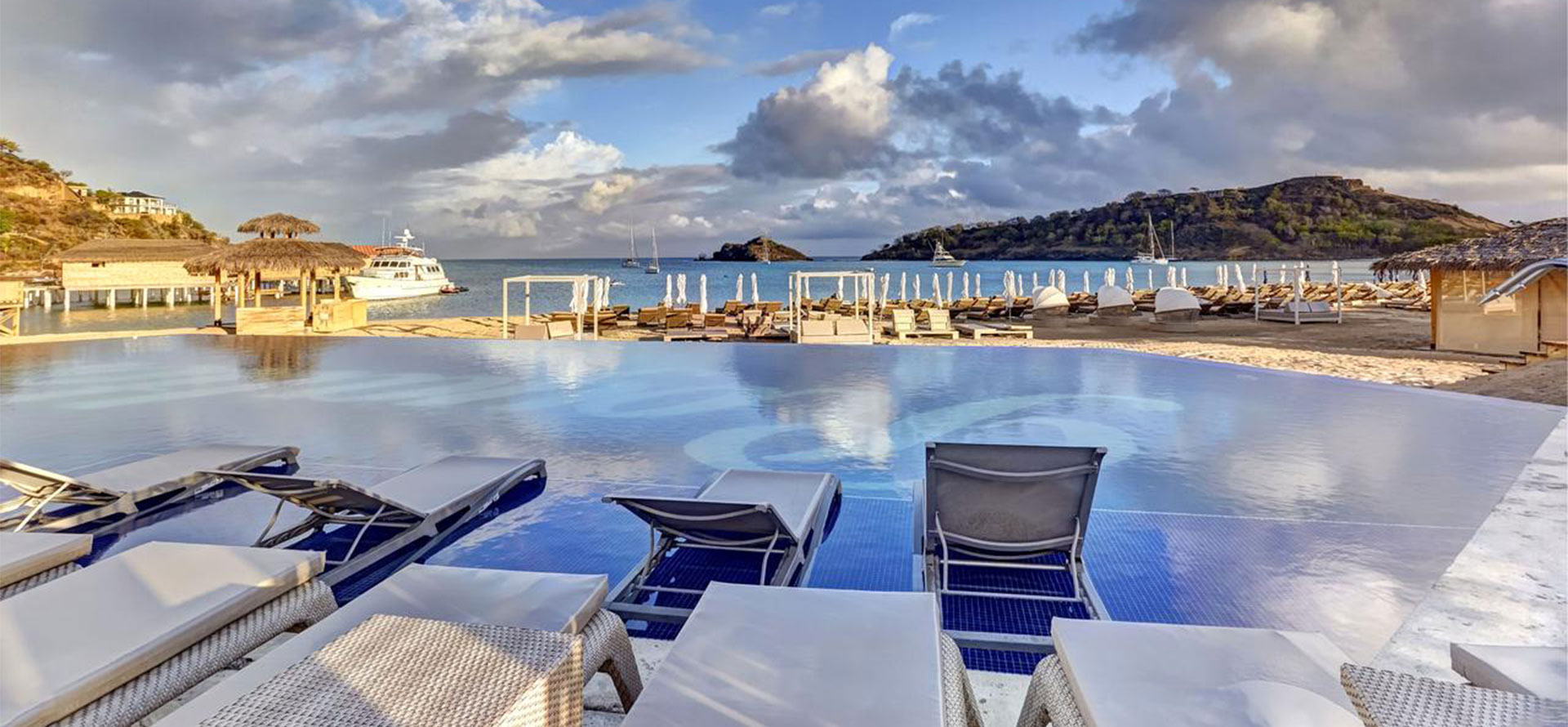 Landscape View of Beautiful Resort in Antigua.