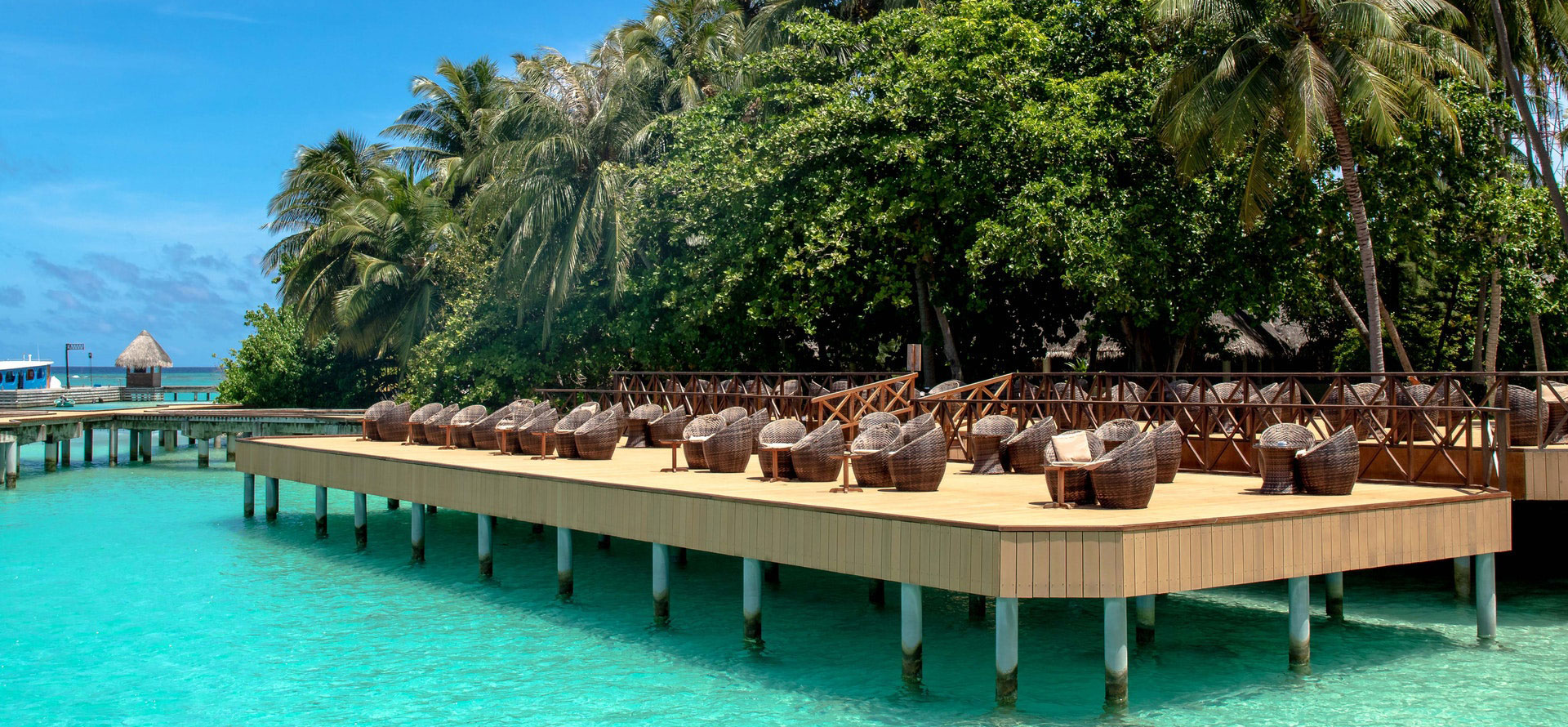 Lounge zone on water in Bali.