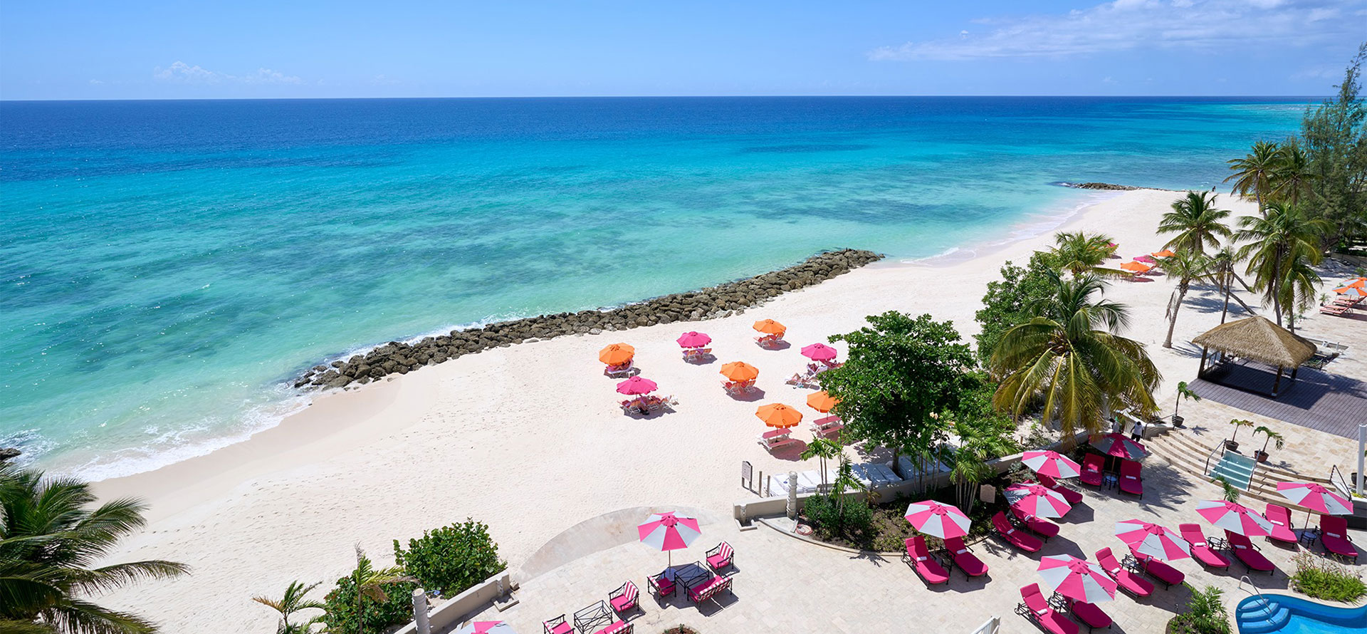 Top view in Barbados.