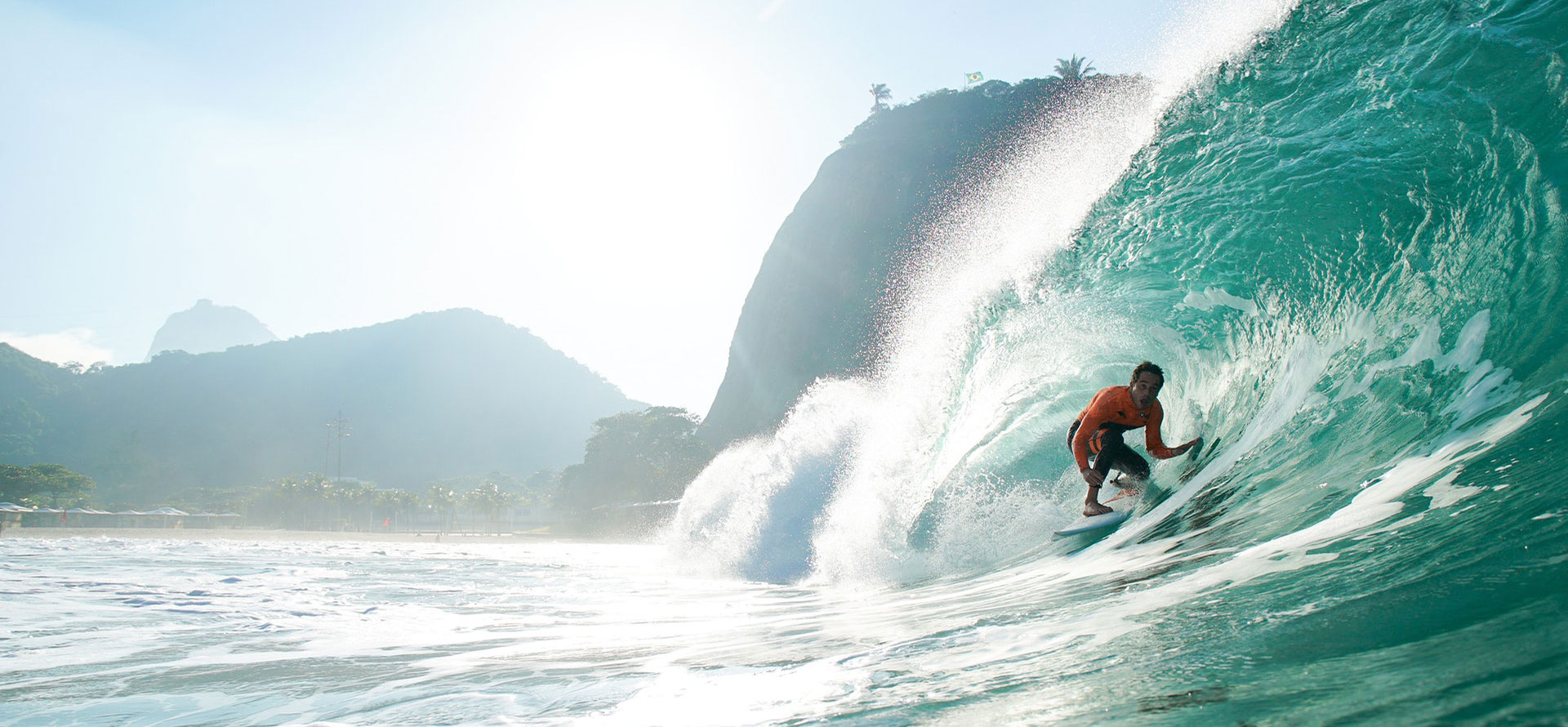 Surfing in Brazil.