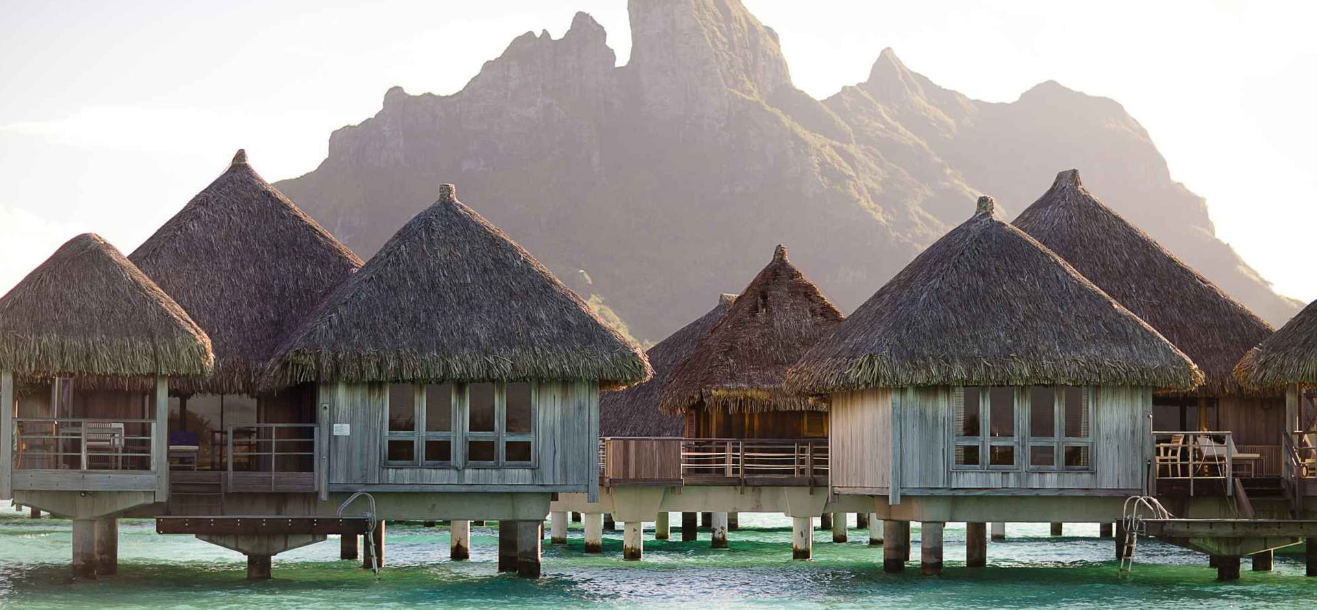 Beautiful bungalows and rocks.