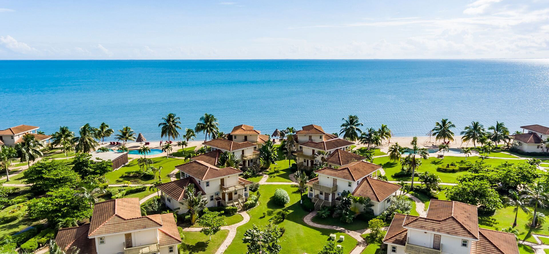 Top view of Belize all inclusive family resort.