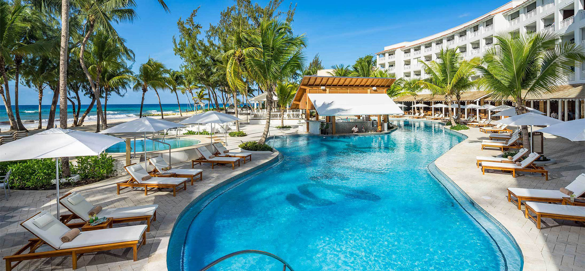 Barbados all-inclusive adults only resort and bar.