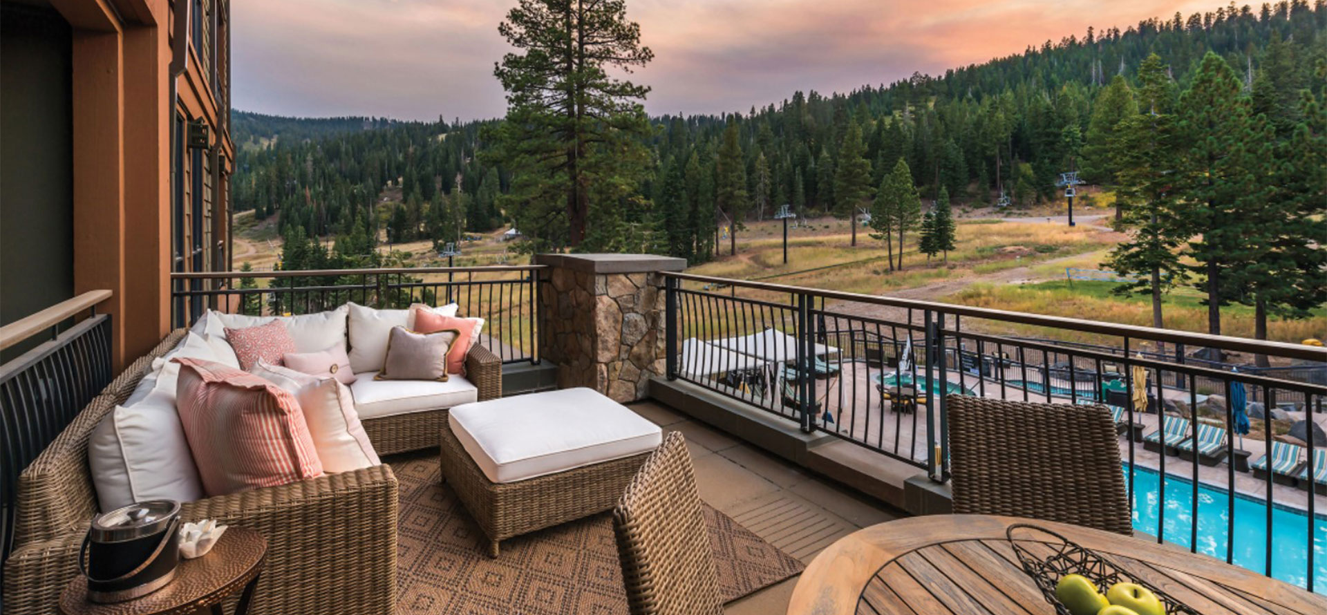 Balcony view in Lake Tahoe.