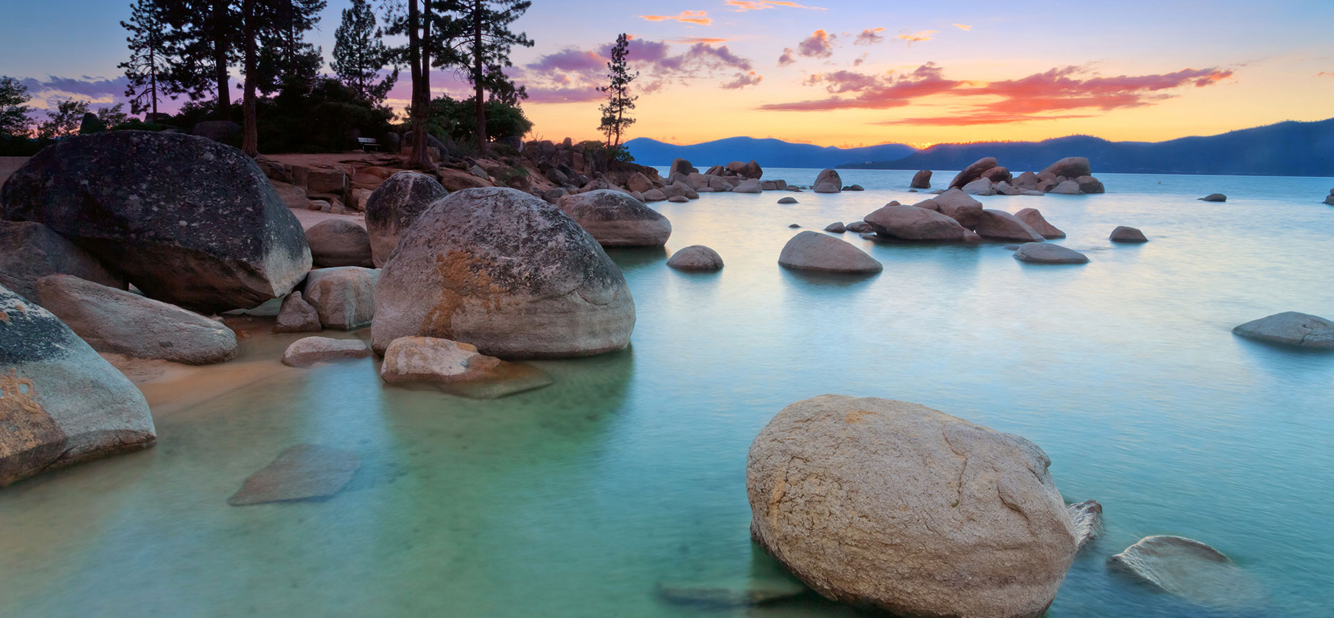Rocks in Lake Tahoe.
