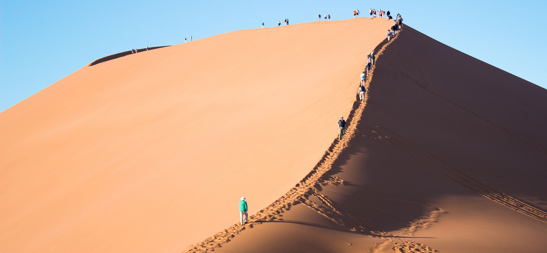Sand dunes in Namibia.