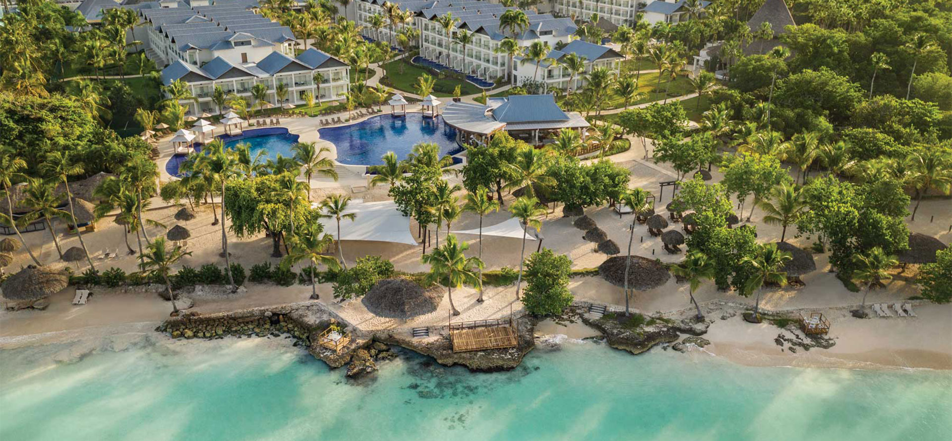 Beach in Dominican Republic all-inclusive adults only resort.