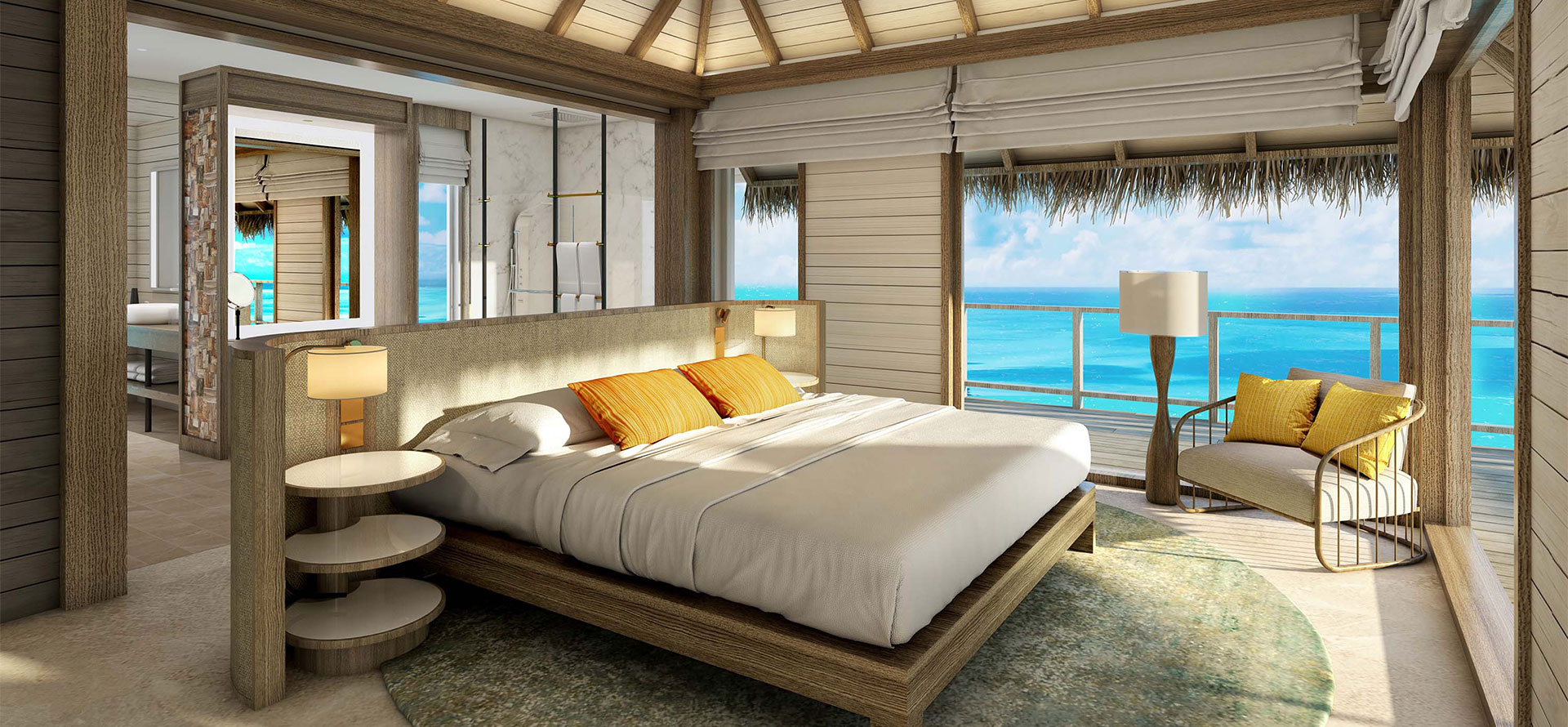 Room in Maldives all-inclusive adults only resort.