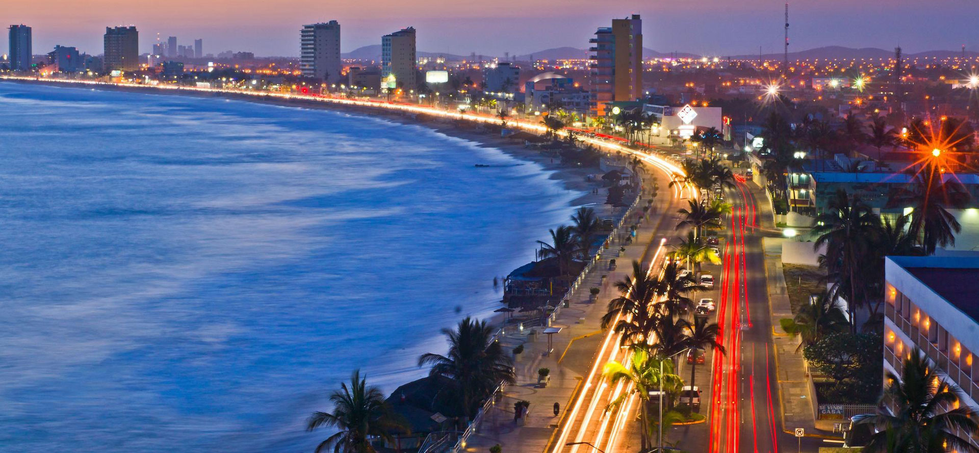 Night city in Puerto Vallarta.