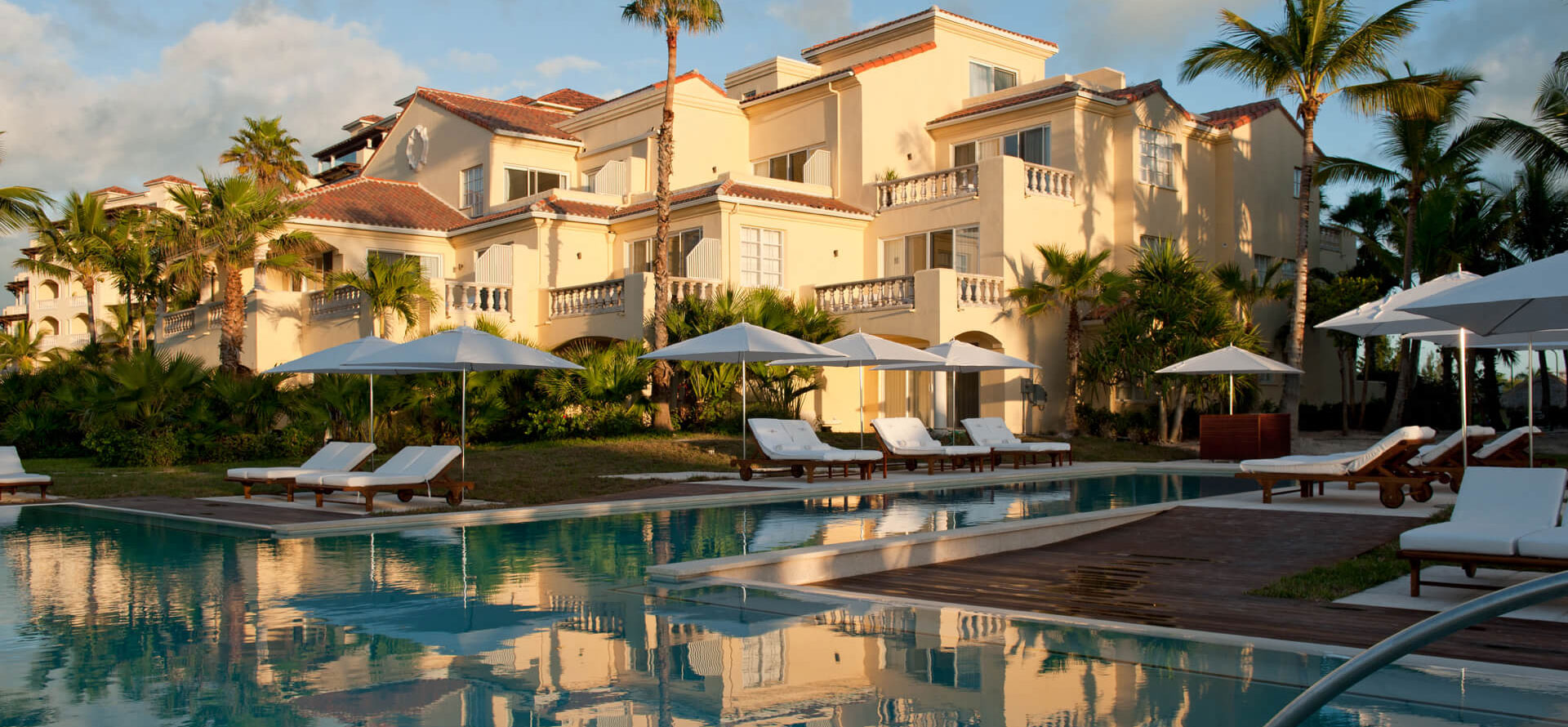 Swimming pool in Turks and Caicos all-inclusive adults only resort.