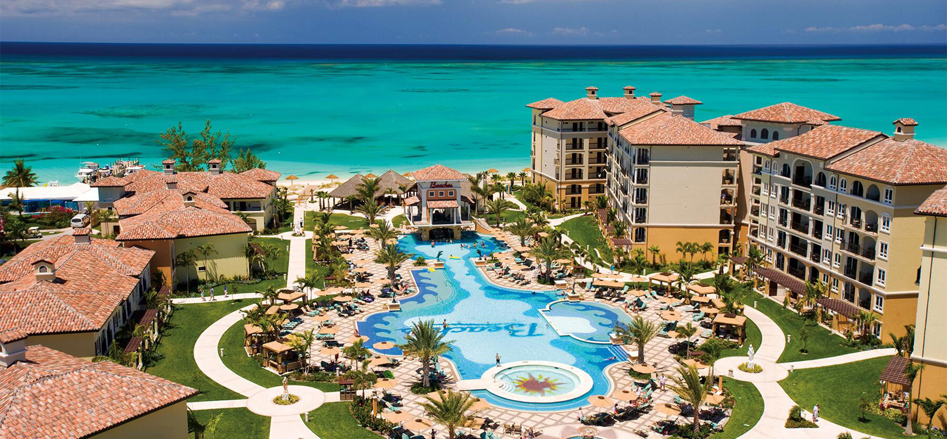Top view of Turks and Caicos all-inclusive adults only resort.