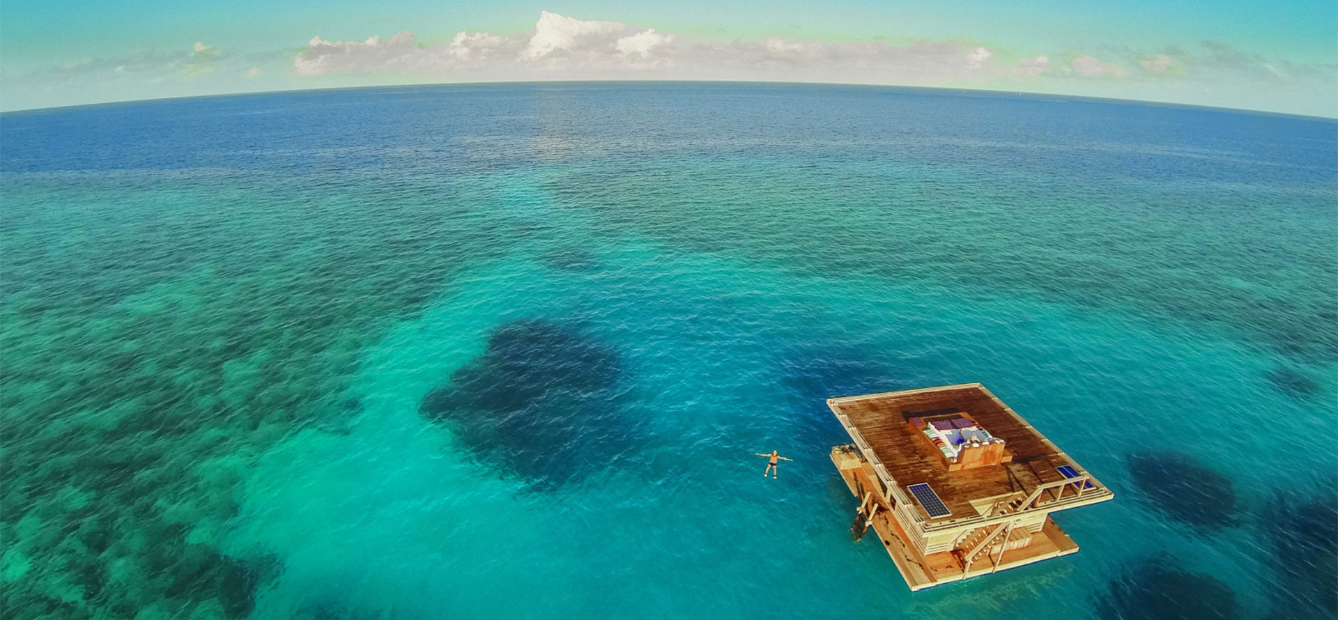 Top view of Zanzibar Underwater Hotel.