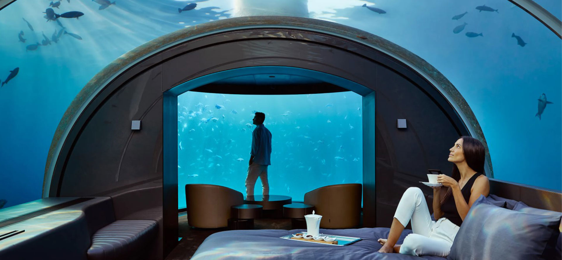 Usa underwater hotel room.