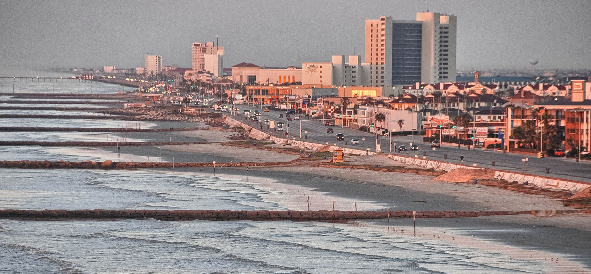 Top view of Galveston.