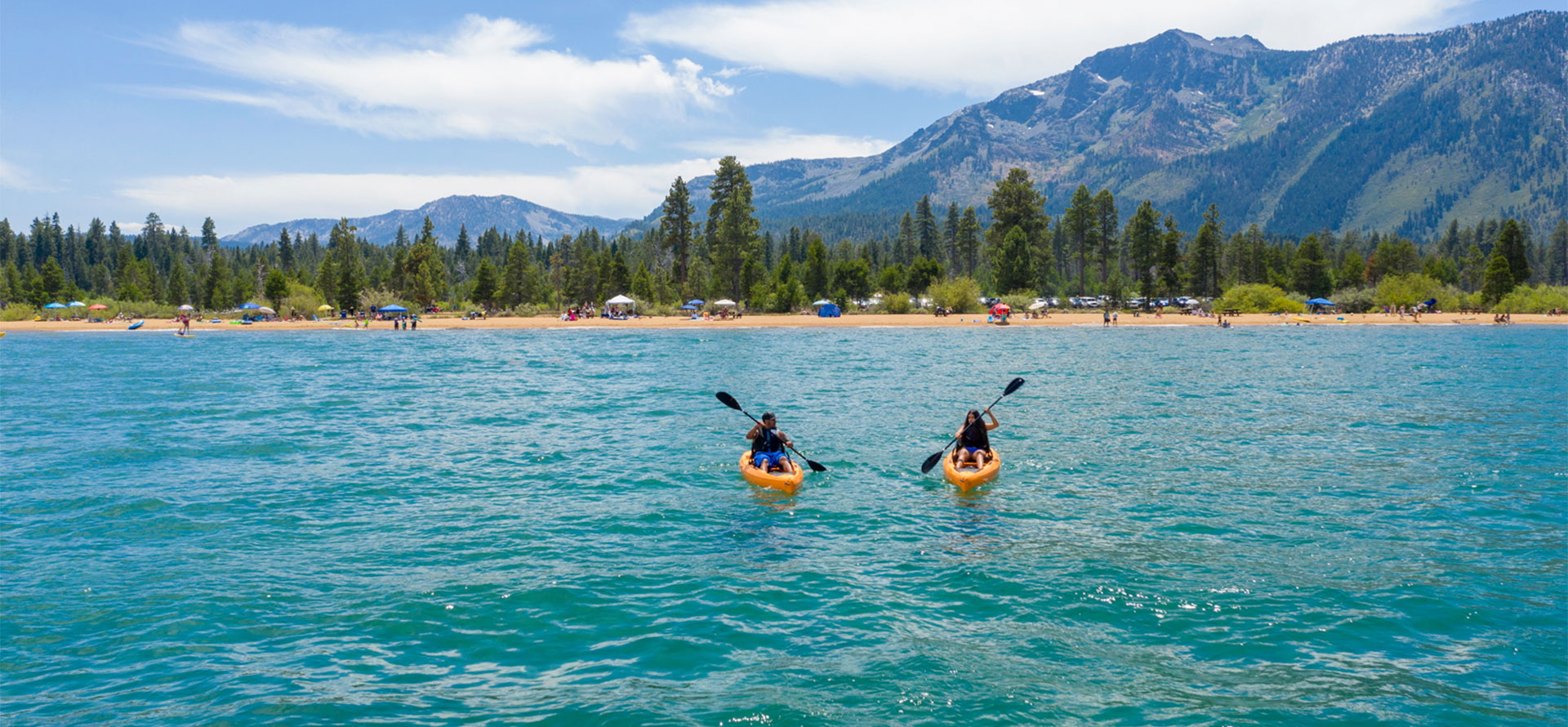 Kayaking in Lake Tahoe.
