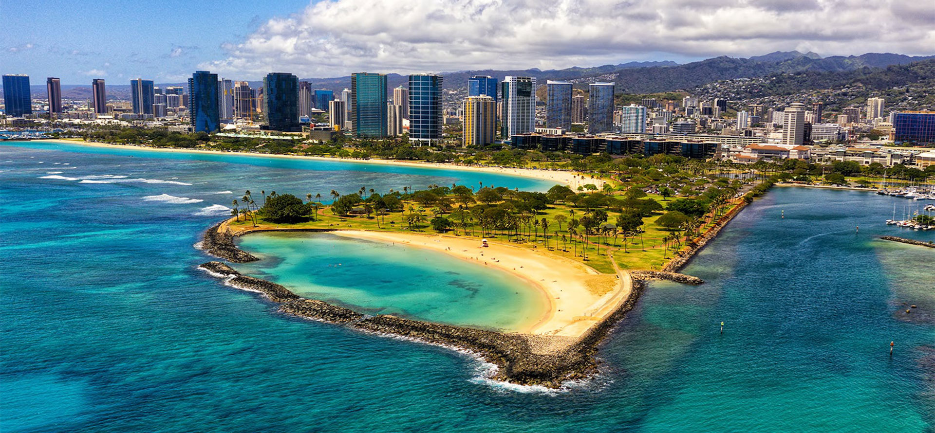 Top view of Honolulu.