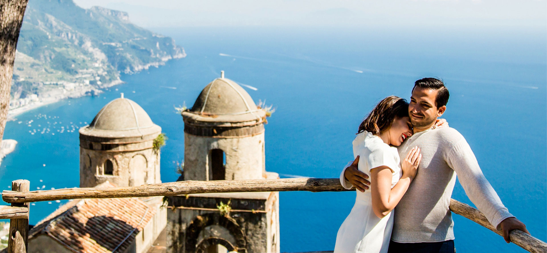 Top view of Amalfi Coast.
