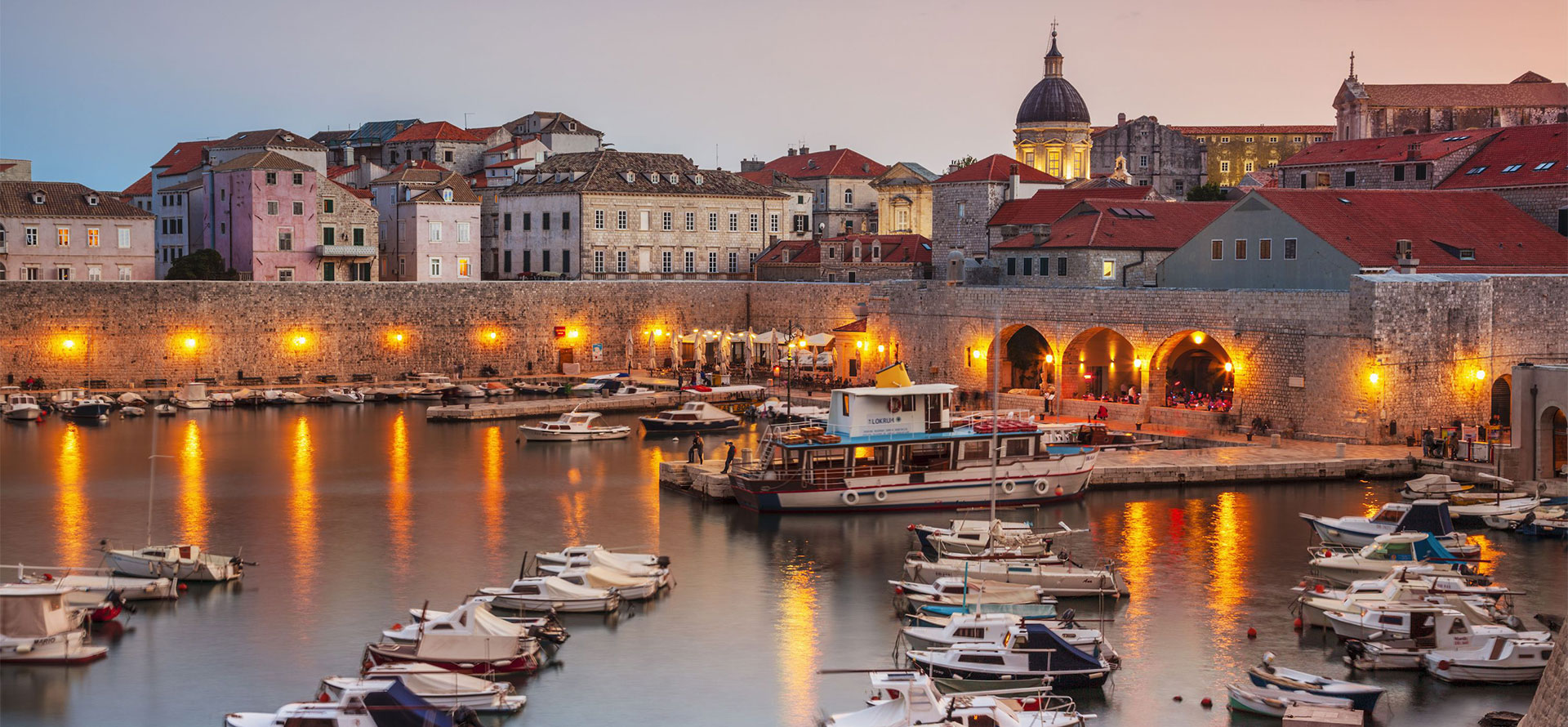 Night city in Croatia.