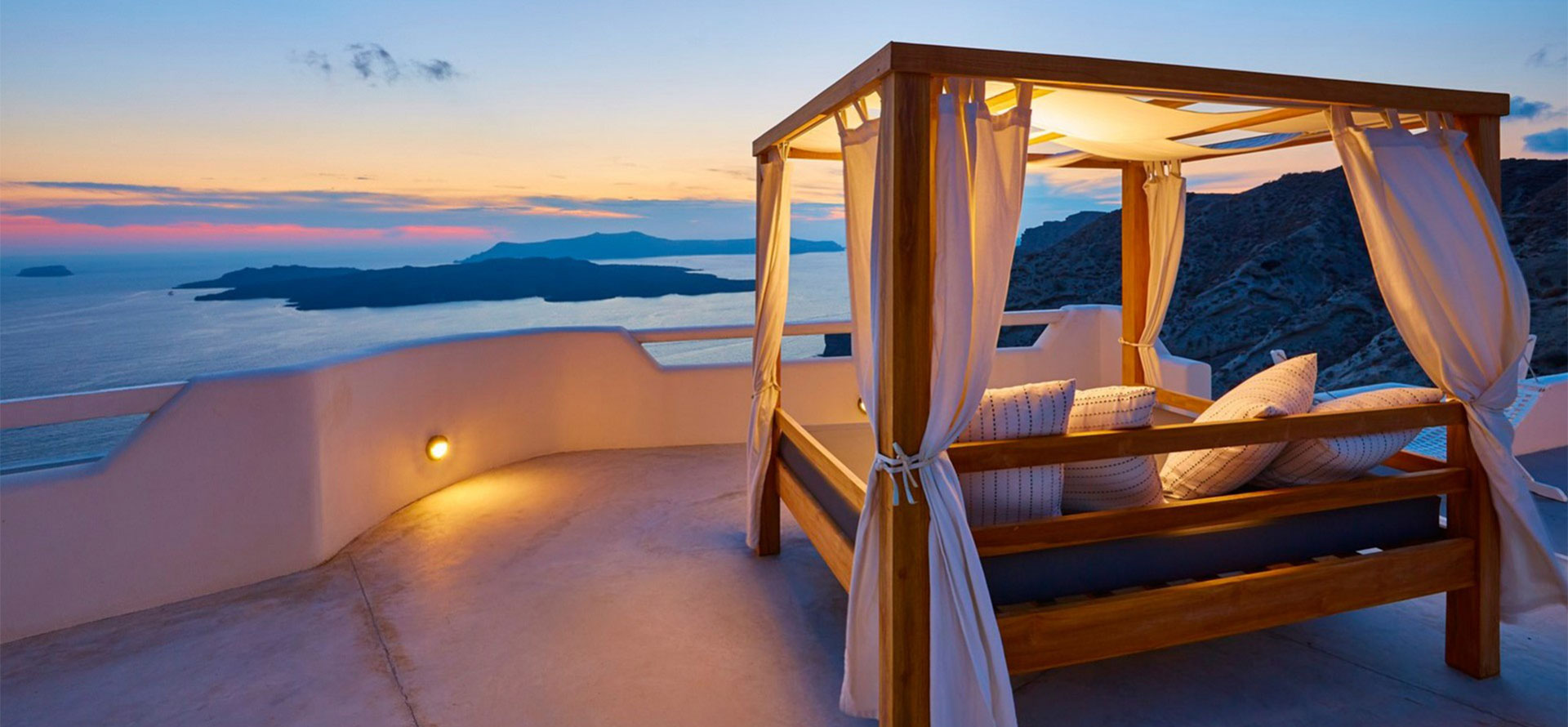 Romantic night at Santorini.