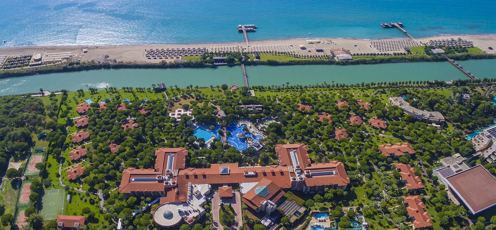 Top view of Turkey All inclusive resort.
