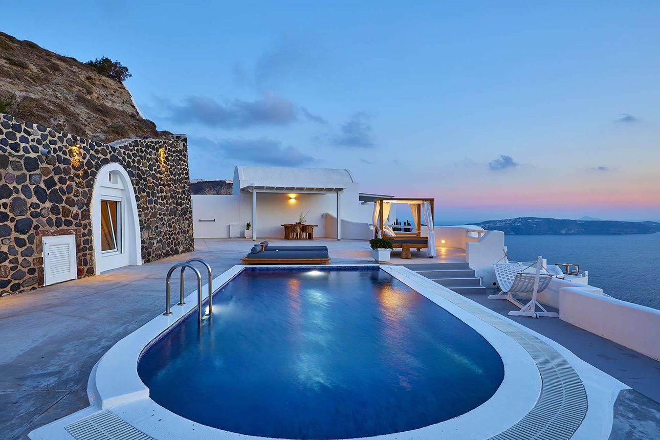 Celestia Grand Santorini pool.