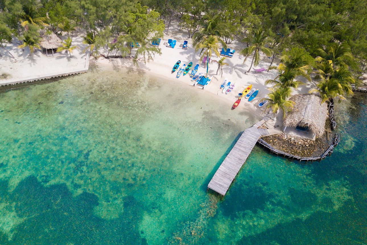 Thatch Caye ocean.