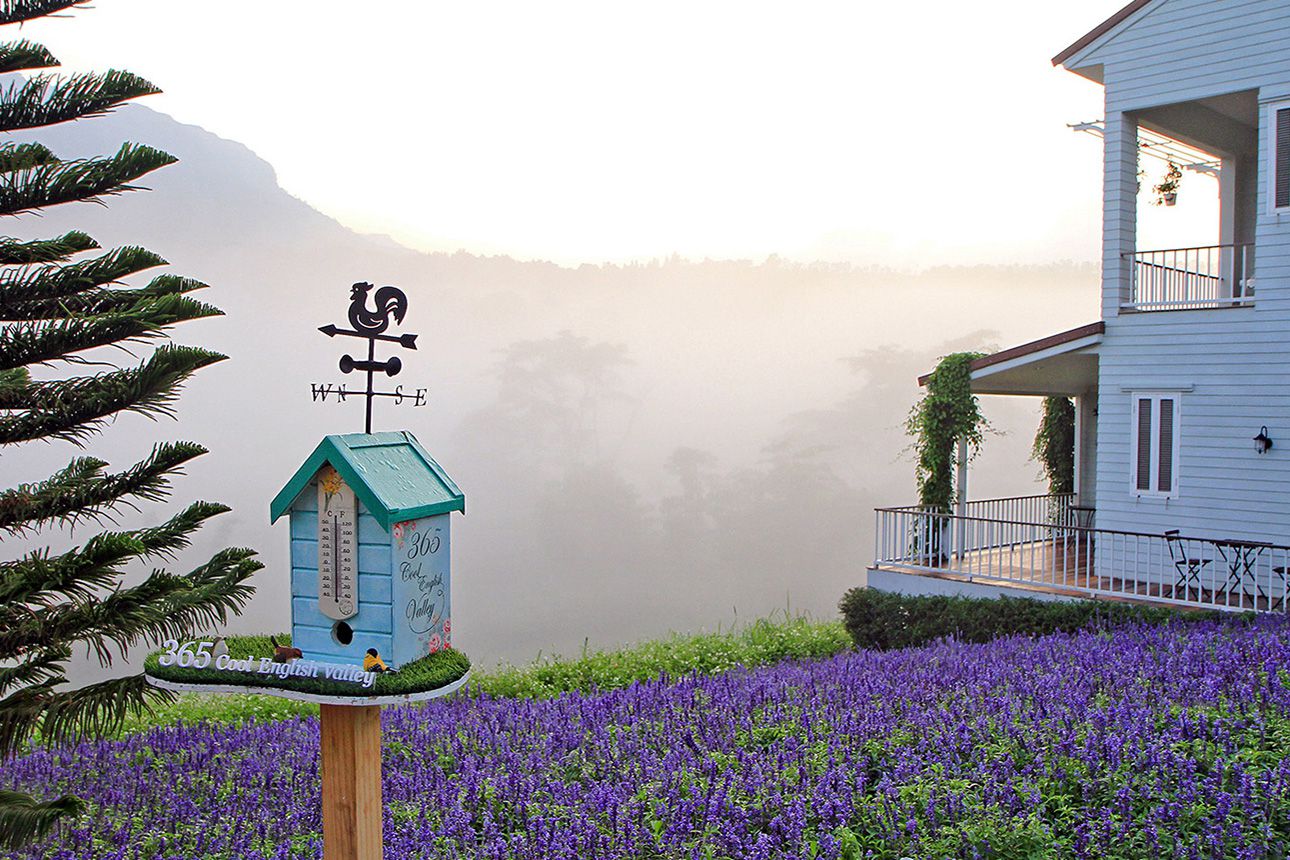 The Blue Sky Resort bungalows.