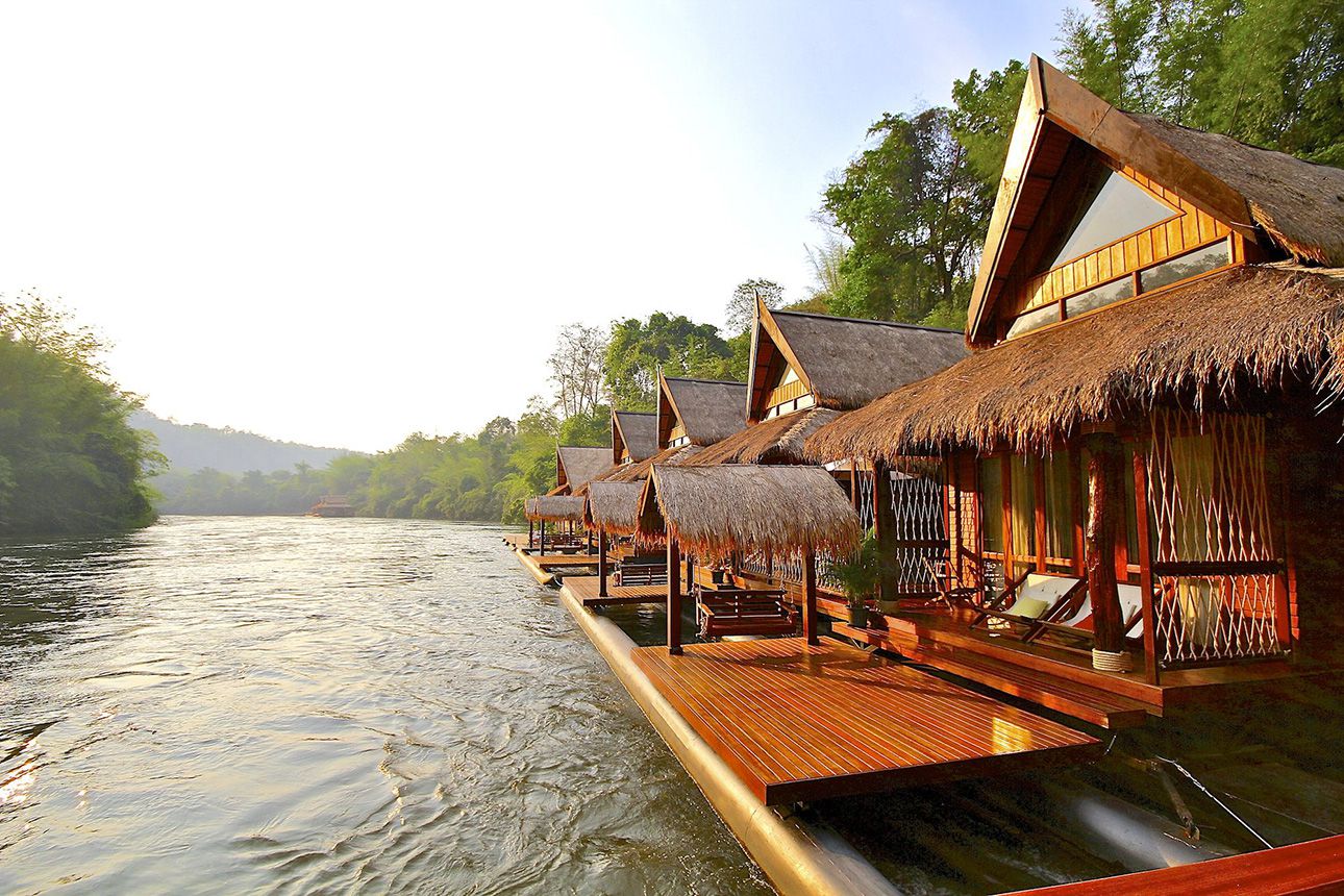 The Float House River Kwai Resort bungalows.