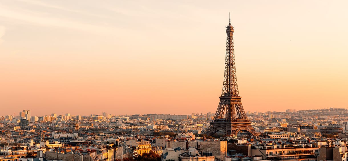 Honeymoon in Paris Eiffel Tower.