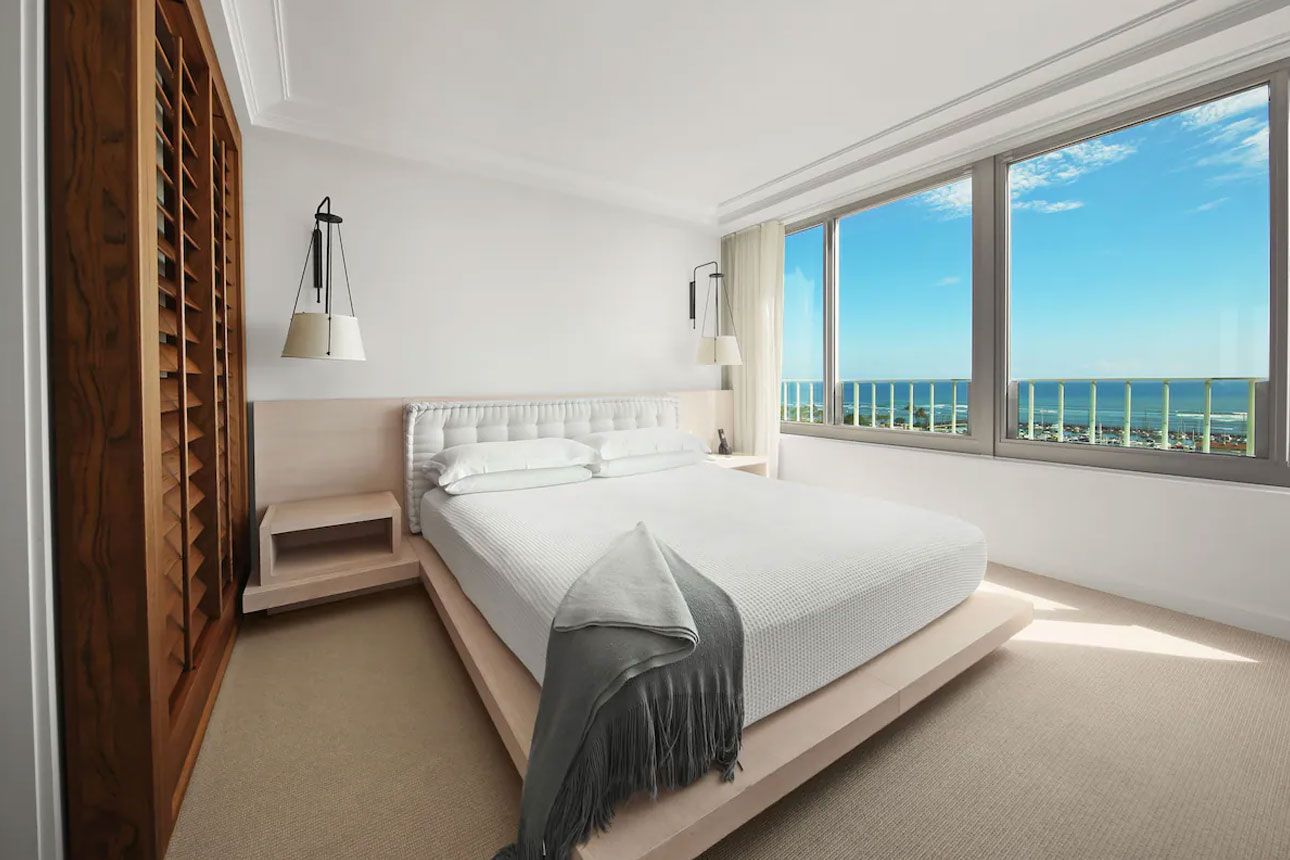 One Bedroom Marina Oceanfront Suite-bedroom..