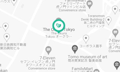The Okura Tokyo on the map.