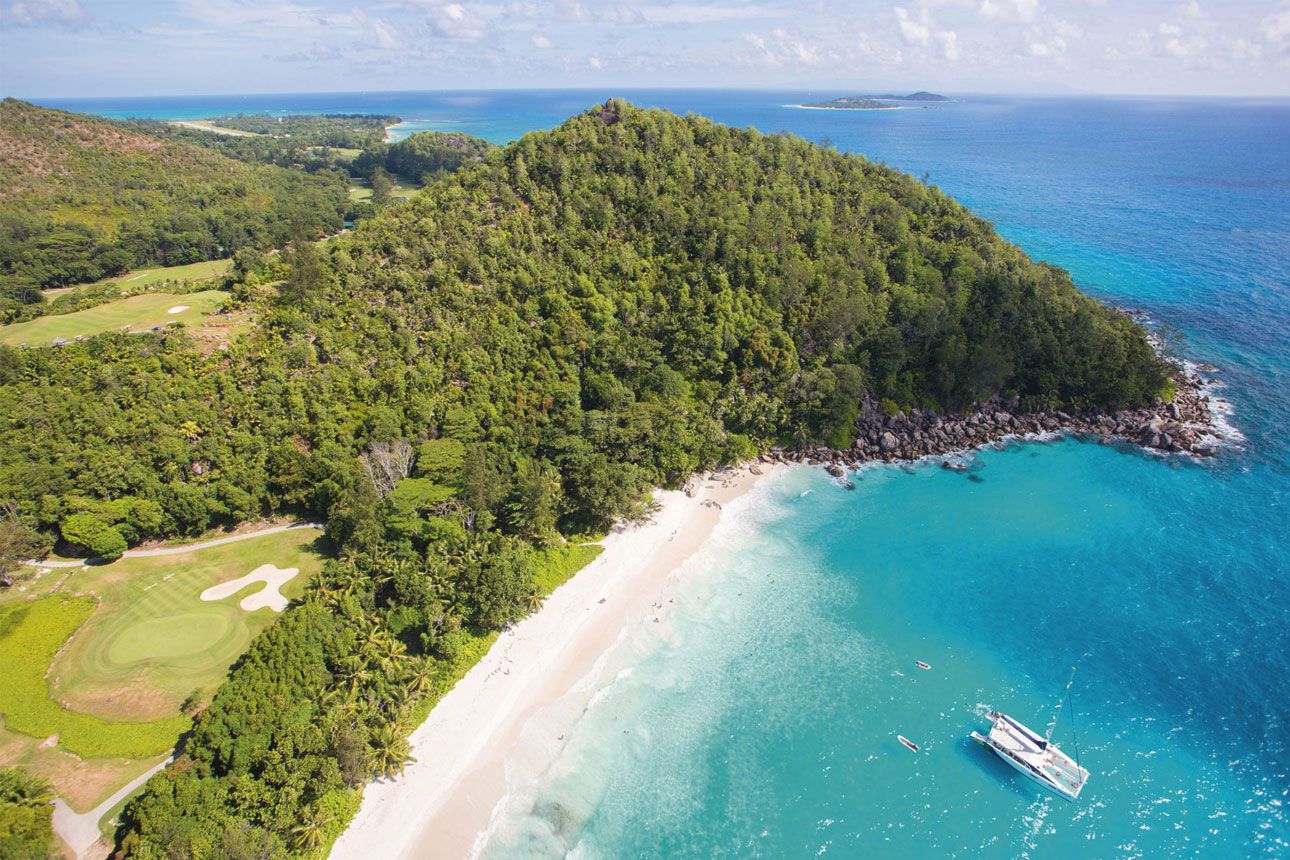 Constance Lemuria Resort view from above.