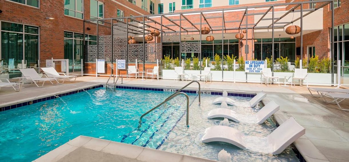 Greenville Downtown Hotels pool.