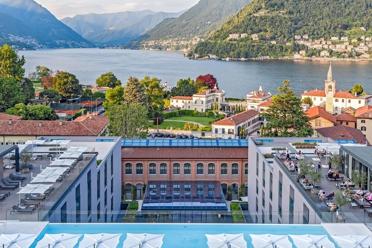 Hilton Lake Como lake and mountain view.