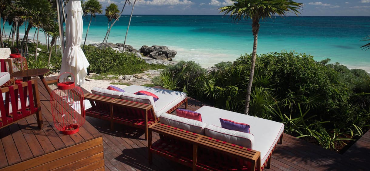 Tulum Hotels On Beach view.