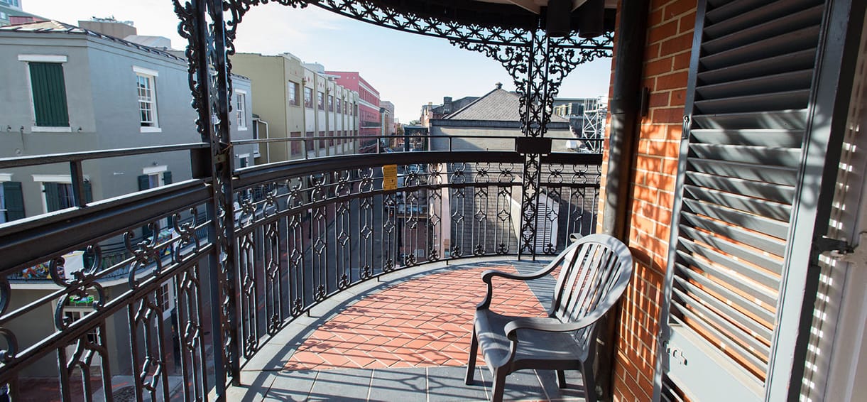 Hotels On Bourbon Street With Balcony view.