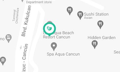 Live Aqua Beach Resort Cancun - Adults Only - All Inclusive on the map.